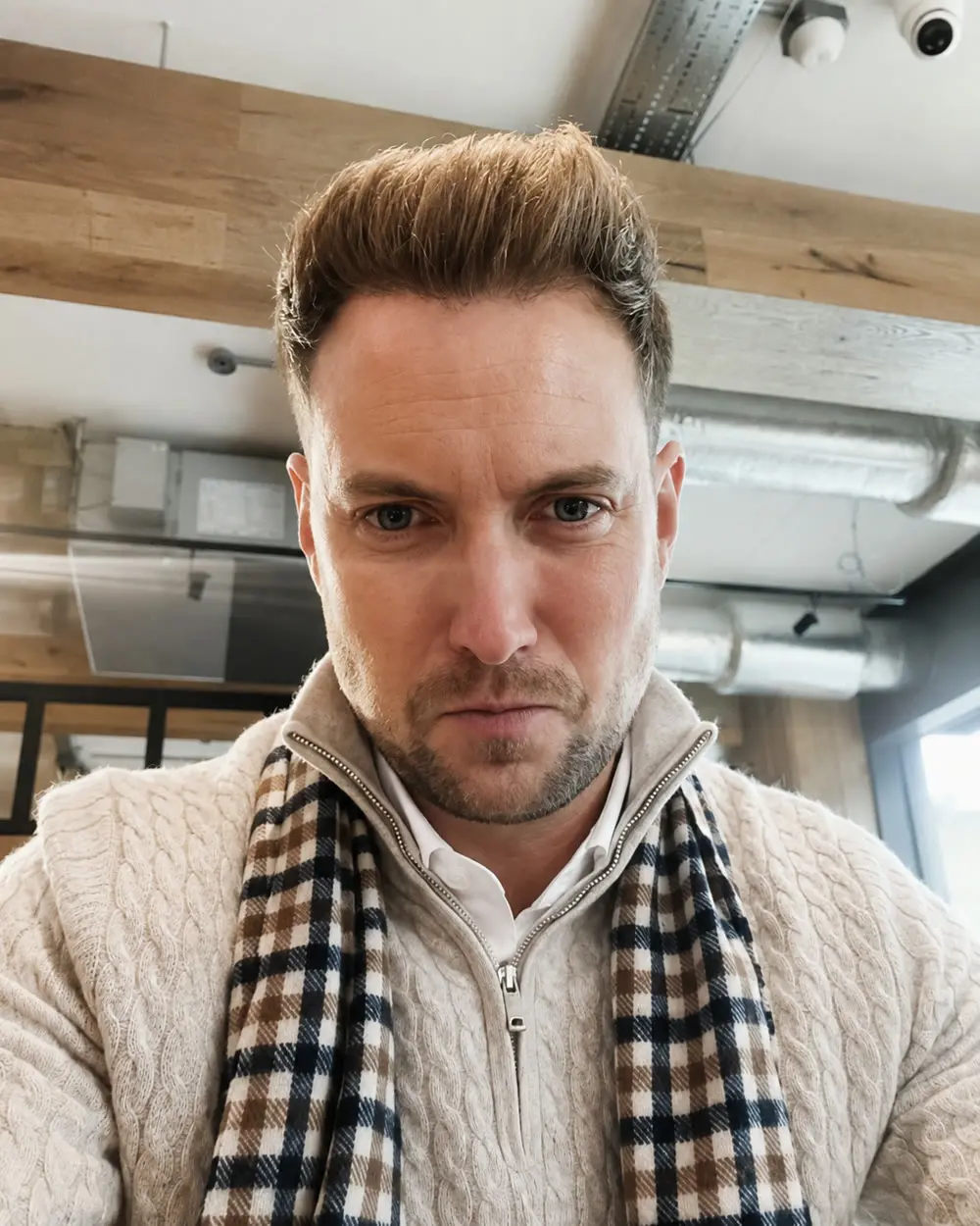 Steve after his hair transplant at Berkeley Hair Clinic
